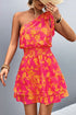 Floral Smocked Waist Tied One-Shoulder Dress STYLE SOURCE