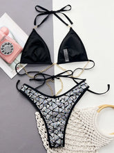 Sequin Halter Neck Two-Piece Bikini Set STYLE SOURCE