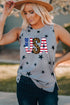 USA Star Print Tank with Slits STYLE SOURCE