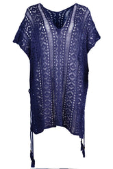 Cutout V-Neck Cover-Up with Tassel STYLE SOURCE