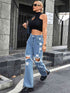 Distressed Slit Jeans STYLE SOURCE