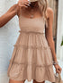 Frill Spaghetti Strap Tiered Dress STYLE SOURCE