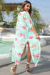 Floral Slit Half Sleeve Cover-Up STYLE SOURCE